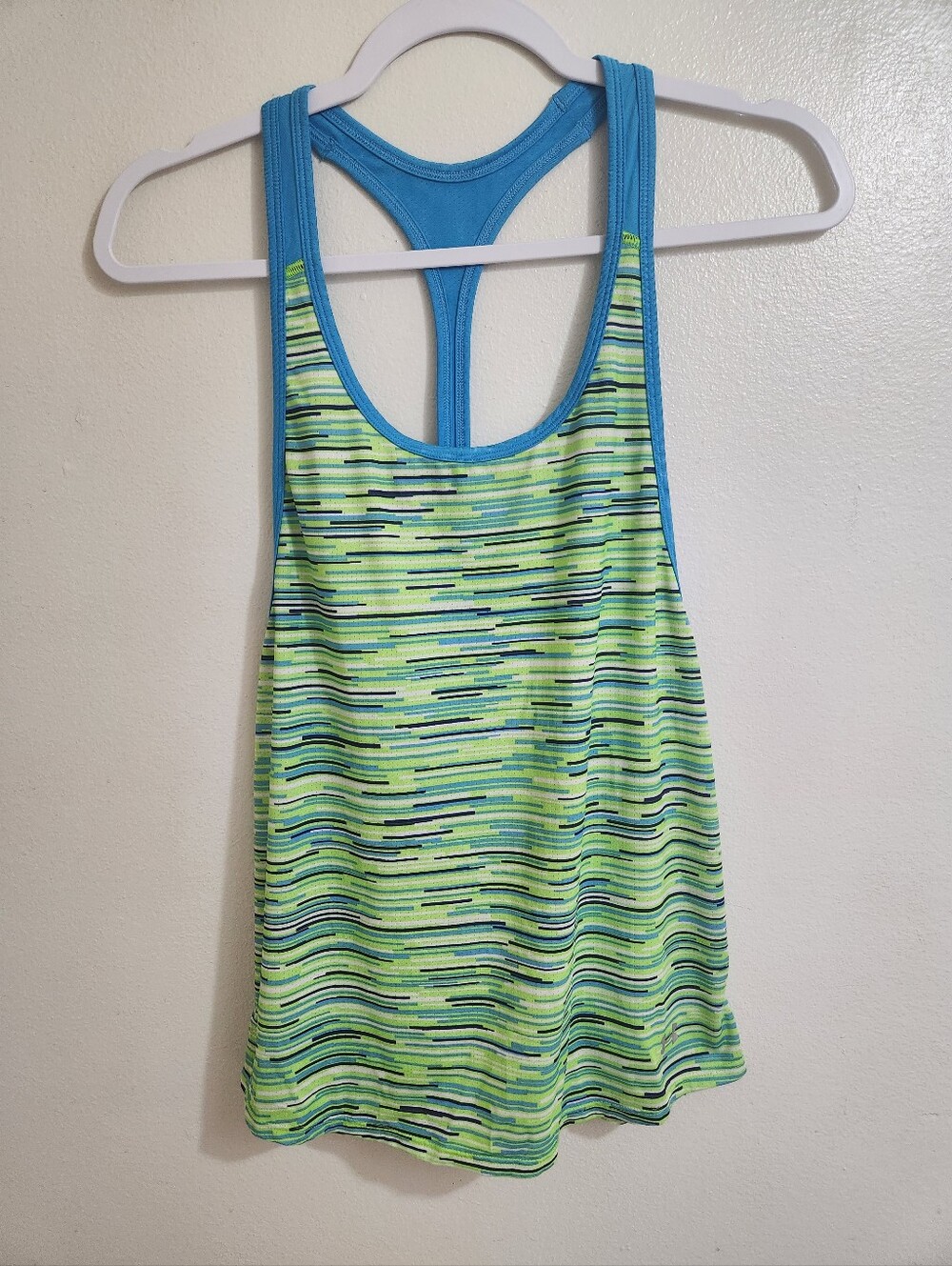 Under Armor Green/Blue Striped Tank Top